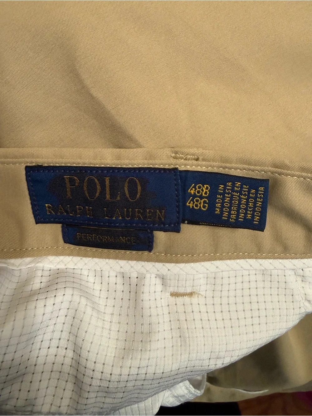 NWOT Polo Ralph Lauren Performance Chino Shorts Mens 48B Khaki 9